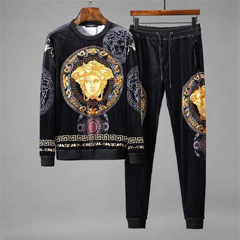 versace jeans mens sweater|velvet tracksuit men's Versace.